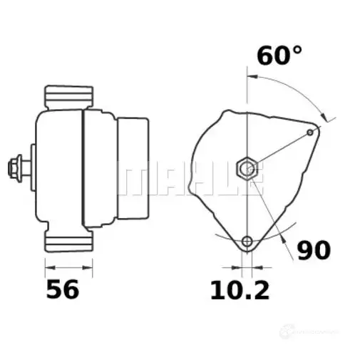 Генератор MAHLE ORIGINAL 11204816 101547605 11.204.816 MG 162 изображение 0