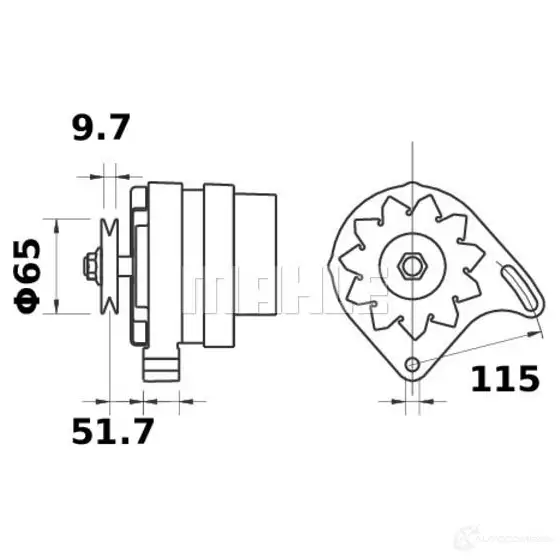 Генератор MAHLE ORIGINAL 2358170 11203418 MG 204 11.203.418 - Изображение 1