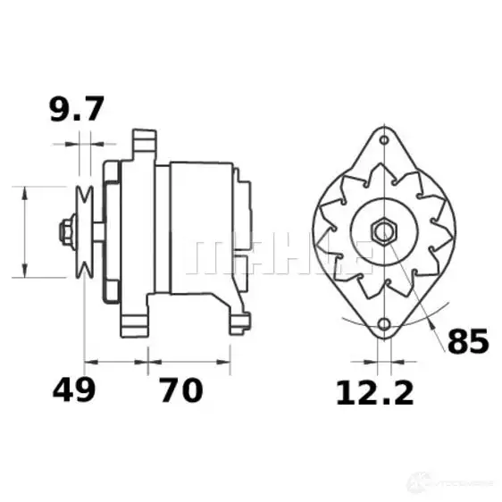 Генератор MAHLE ORIGINAL 2358449 11209443 11.209.443 MG 504 изображение 0