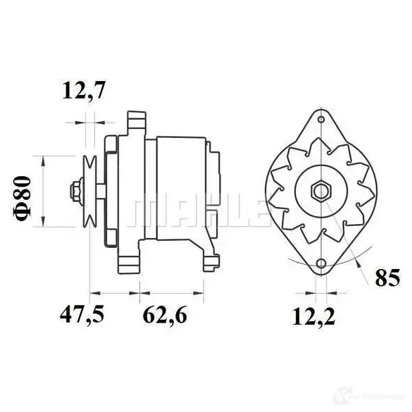 Генератор MAHLE ORIGINAL 11203411 11.203.411 2358547 MG 600 изображение 1