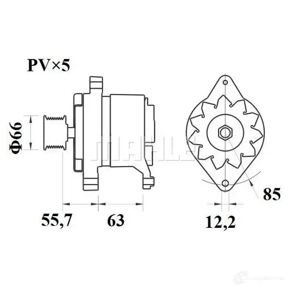Генератор MAHLE ORIGINAL 11201694 11.201.694 MG 601 2358548 - Изображение 1