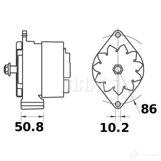 Генератор MAHLE ORIGINAL 11.204.772 2358112 11204772 MG 135 изображение 0