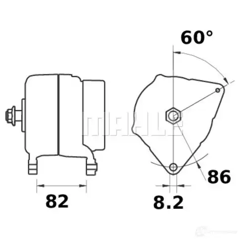 Генератор MAHLE ORIGINAL MG 308 2358274 11.203.388 11203388 - Изображение 1