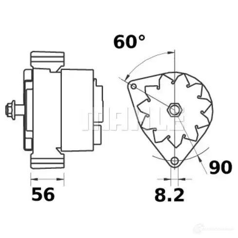 Генератор MAHLE ORIGINAL MG 384 11.201.903 2358337 11201903 - Изображение 1