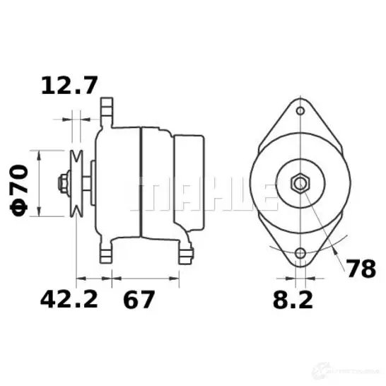 Генератор MAHLE ORIGINAL 1423560246 11.203.759 11203759 mg498 - Изображение 1