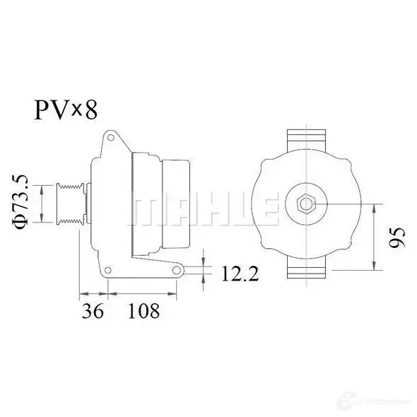 Генератор MAHLE ORIGINAL MG 936 1437915326 ZXFDG 4 - Изображение 1