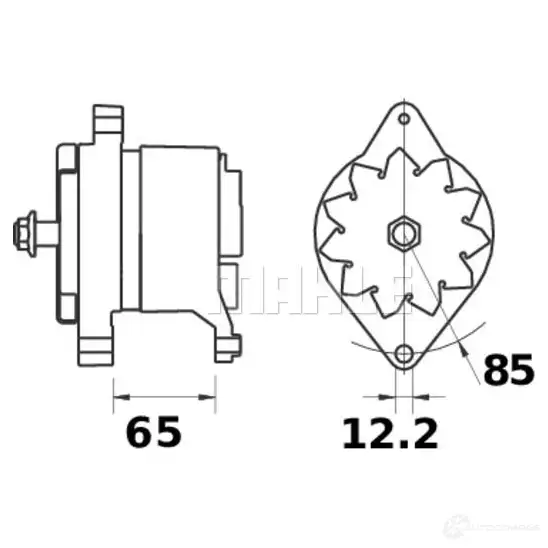 Генератор MAHLE ORIGINAL 2358462 11.201.468 MG 516 11201468 - Изображение 1