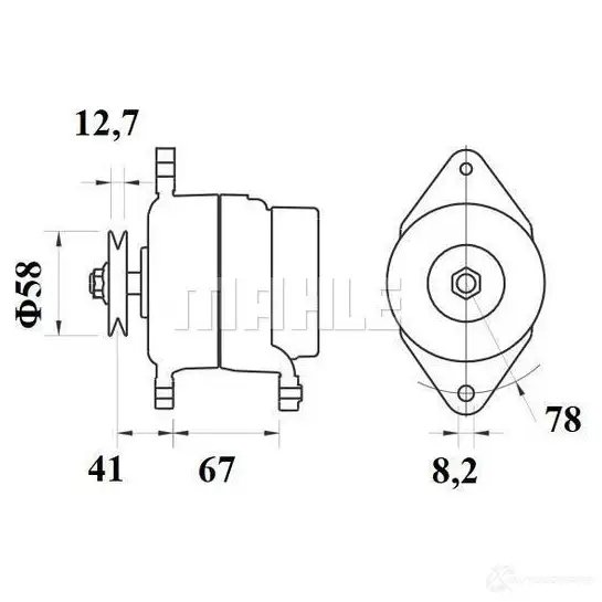 Генератор MAHLE ORIGINAL 11.203.767 520133988 MG 566 11203767 изображение 0