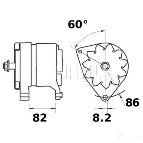 Генератор MAHLE ORIGINAL 11.204.479 11204479 MG 39 220137852 изображение 0