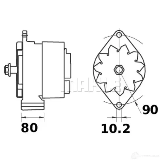 Генератор MAHLE ORIGINAL 11.209.434 2358148 11209434 MG 183 - Изображение 1