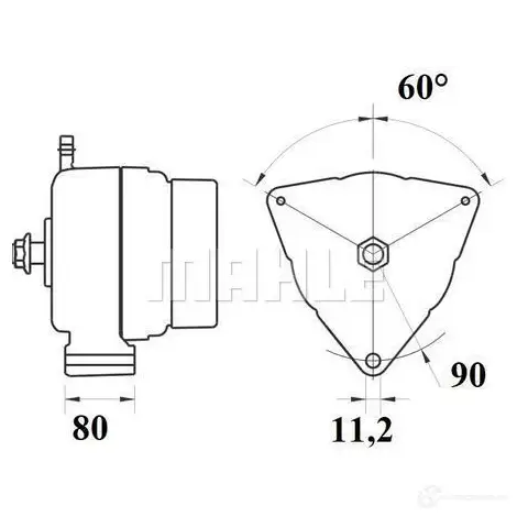 Генератор MAHLE ORIGINAL 1120960 9 72445894 1194161652 MG 806 изображение 0