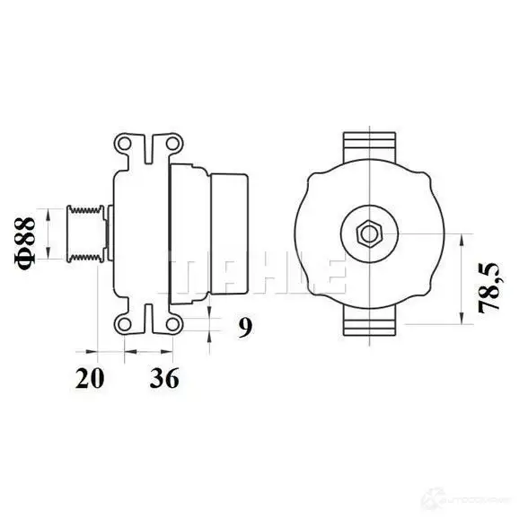 Генератор MAHLE ORIGINAL 1437915456 MG 935 3RV KTT - Изображение 1