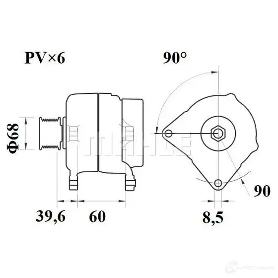 Генератор MAHLE ORIGINAL 2358257 11203223 11.203.223 MG 291 изображение 0