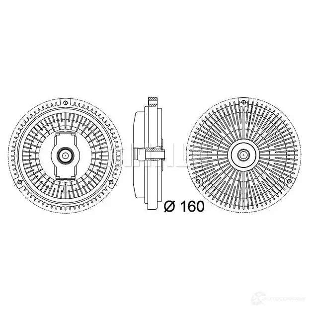 Вискомуфта MAHLE ORIGINAL CFC 107 000P M9E4 R 1437635417 - Изображение 1