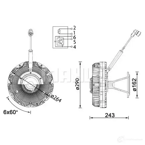 Вискомуфта MAHLE ORIGINAL CFC 173 000P 1437635421 XX VX12Z - Изображение 1
