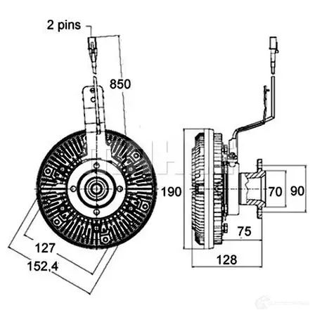 Вискомуфта MAHLE ORIGINAL 1437636351 CFC 134 000P DQT2 R - Изображение 1