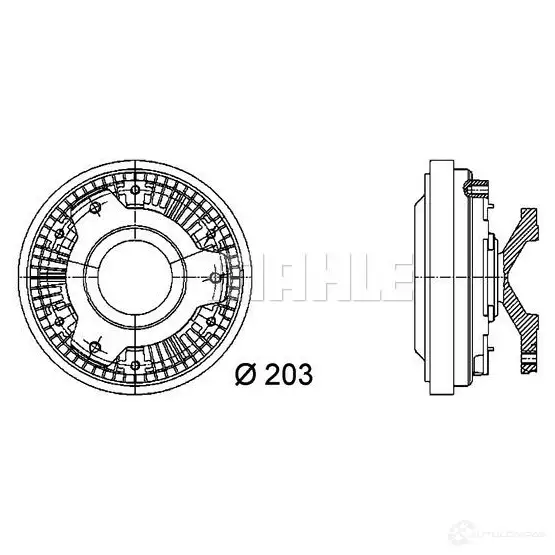 Вискомуфта MAHLE ORIGINAL N2 V1O9 CFC 40 000P 1437635956 изображение 3