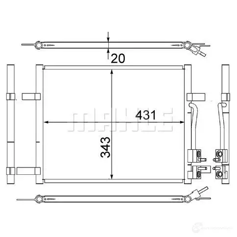 Компрессор кондиционера MAHLE ORIGINAL D BRFU 1437598151 ACP 947 000S изображение 7