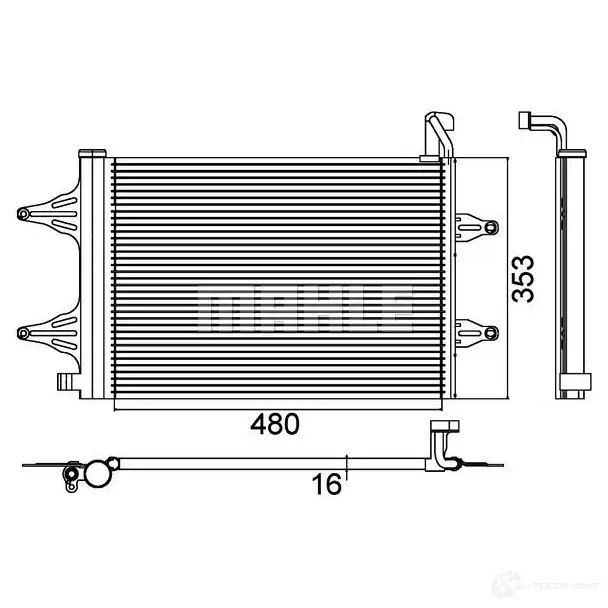 Компрессор кондиционера MAHLE ORIGINAL 1437592693 7RY WBP ACP 898 000P изображение 13