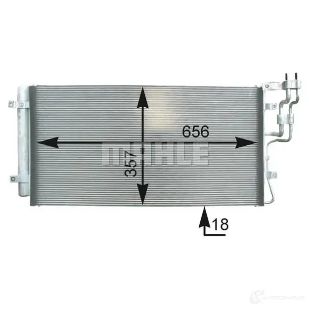 Радиатор кондиционера MAHLE ORIGINAL AC 436 000P 1437587625 I2 LB3C - Изображение 1