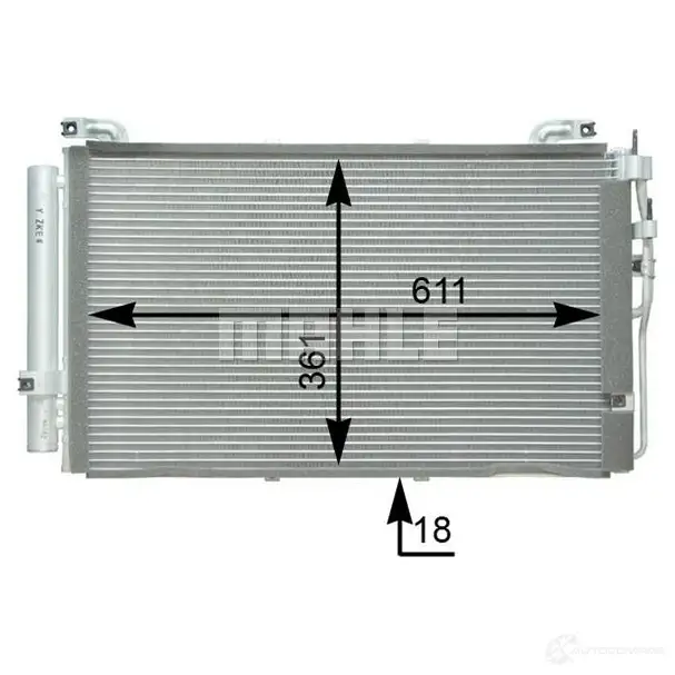 Радиатор кондиционера MAHLE ORIGINAL 1437581250 AC 391 000P 0ITOM WR - Изображение 1