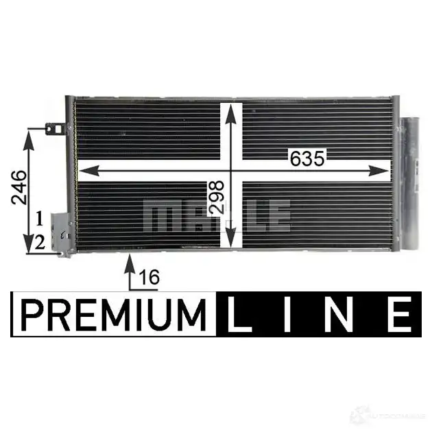 Радиатор кондиционера MAHLE ORIGINAL 42PBF YZ AC 505 000P 1437581782 изображение 4