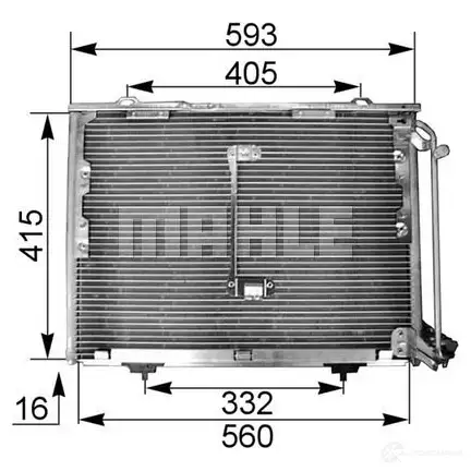 Радиатор кондиционера MAHLE ORIGINAL AC 168 000P 4 OEXS3F 1437581806 - Изображение 1