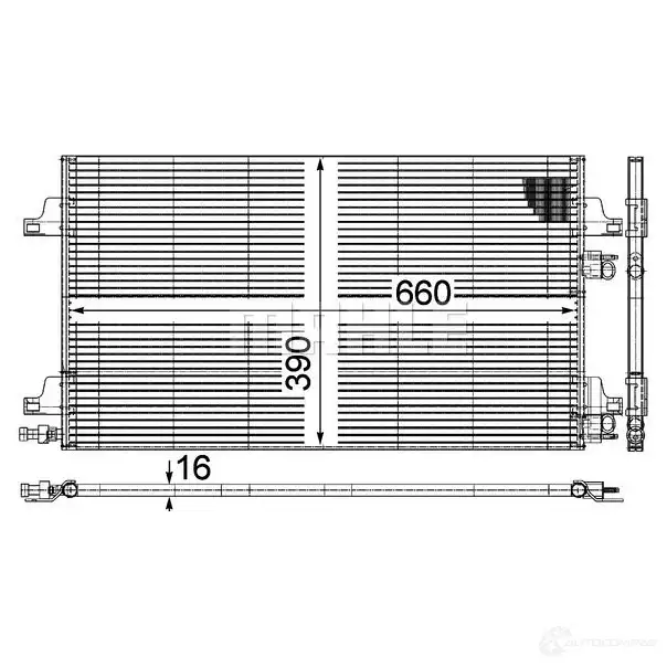 Радиатор кондиционера MAHLE ORIGINAL AC 366 000P 9 R8FP 1437588010 - Изображение 1