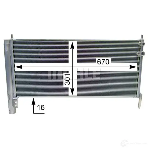 Радиатор кондиционера MAHLE ORIGINAL 1437588295 AC 818 000S 92CI GA изображение 2