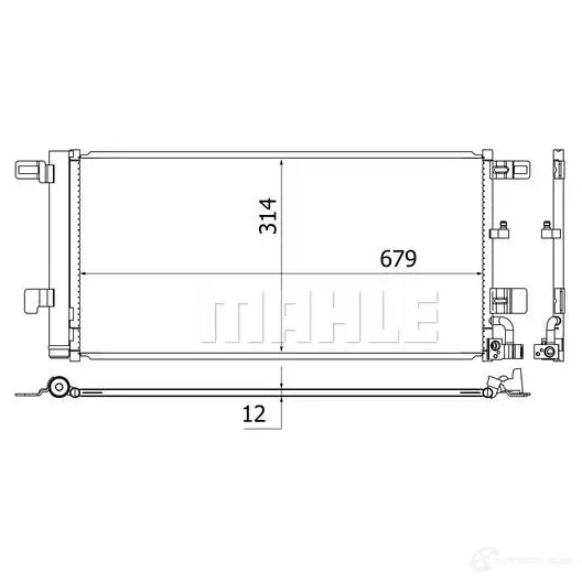 Радиатор кондиционера MAHLE ORIGINAL ZKWJ ZM 1437584361 AC 961 000S изображение 0