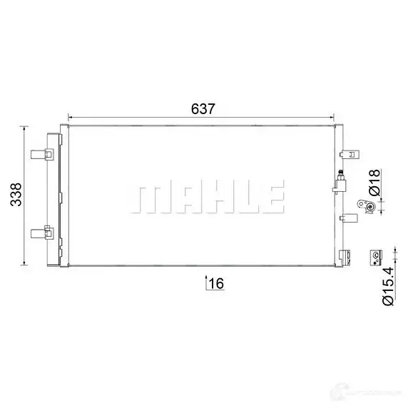 Радиатор кондиционера MAHLE ORIGINAL ZKWJ ZM 1437584361 AC 961 000S изображение 1