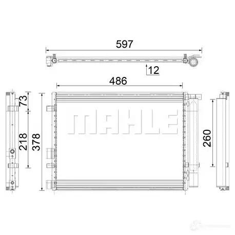 Радиатор кондиционера MAHLE ORIGINAL RX57G R4 AC 916 000P 1437582173