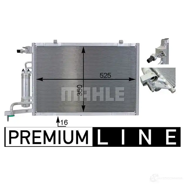 Радиатор кондиционера MAHLE ORIGINAL 1437581957 CU37 W6 AC 7 000P изображение 7