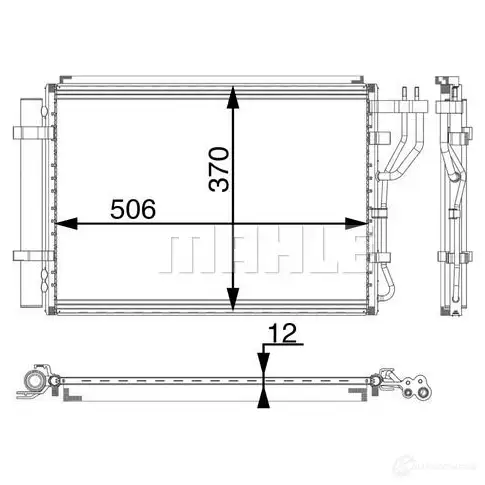 Радиатор кондиционера MAHLE ORIGINAL AC 48 000P E R38K 1437581954 изображение 0