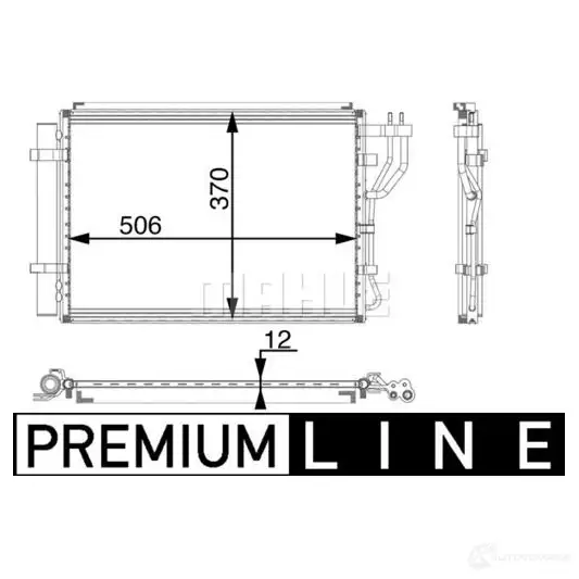 Радиатор кондиционера MAHLE ORIGINAL AC 48 000P E R38K 1437581954 изображение 1