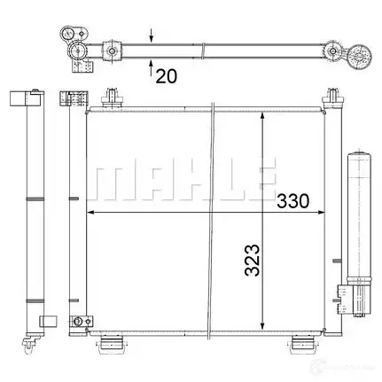 Радиатор кондиционера MAHLE ORIGINAL AC 455 000P 1437587855 9UU3WJ I изображение 0