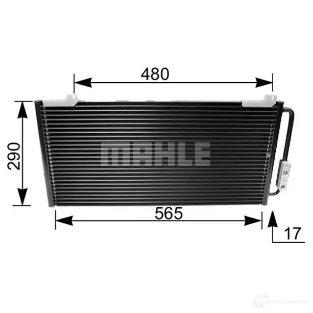Радиатор кондиционера MAHLE ORIGINAL AC 160 000S 1437584757 QGV9W M - Изображение 1