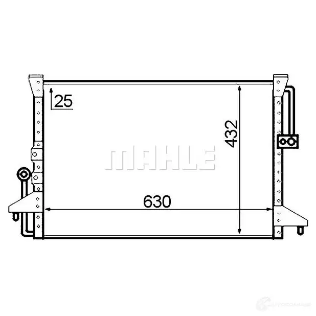 Радиатор кондиционера MAHLE ORIGINAL ac531000s 1437587880 J1 K1C82