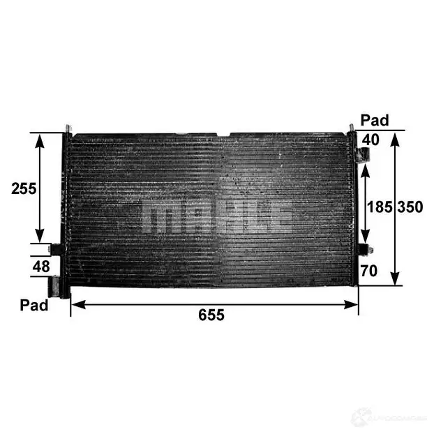 Радиатор кондиционера MAHLE ORIGINAL AC 307 000S 1437580864 E3PQ OQ0 изображение 0