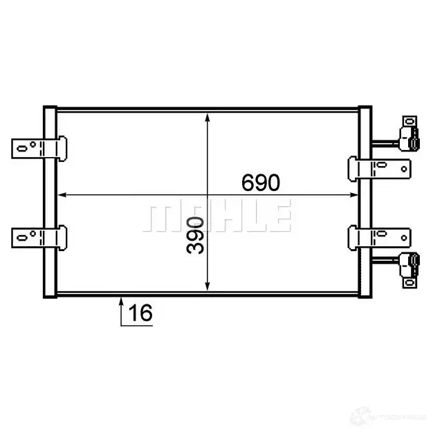 Радиатор кондиционера MAHLE ORIGINAL RCQ0 SB AC 723 000P 1437582244 изображение 0