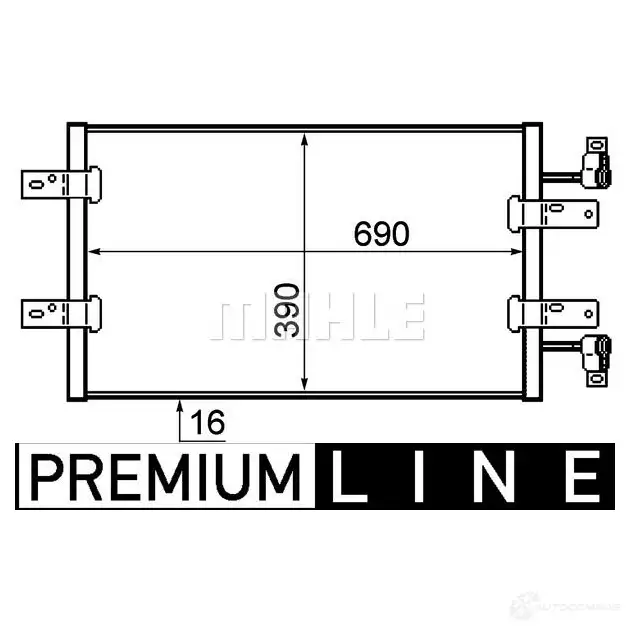 Радиатор кондиционера MAHLE ORIGINAL RCQ0 SB AC 723 000P 1437582244 изображение 1