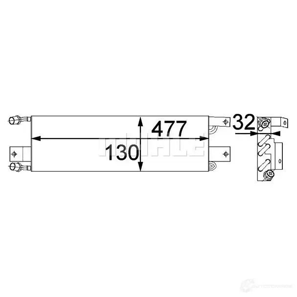 Радиатор кондиционера MAHLE ORIGINAL AC 356 000P 1437581876 6UT S1KV - Изображение 1
