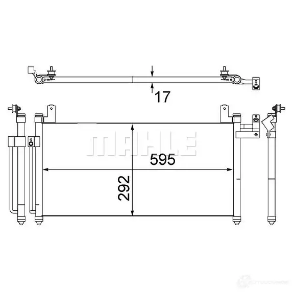 Радиатор кондиционера MAHLE ORIGINAL 1437585005 AC 491 000S I XKY6T изображение 0