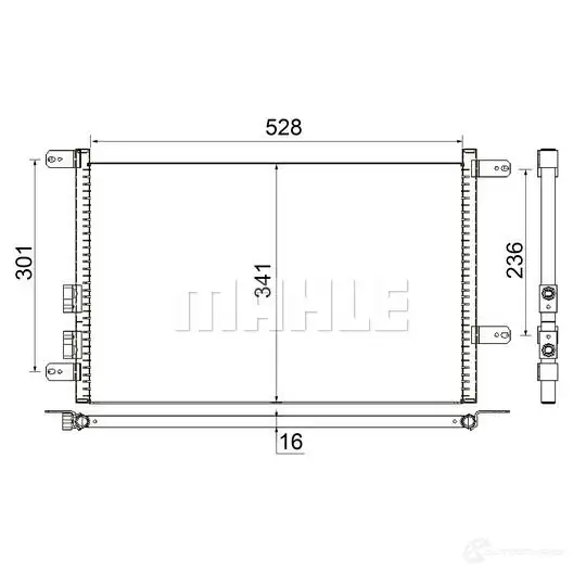 Радиатор кондиционера MAHLE ORIGINAL AC 804 000S 1437585007 21UH NU