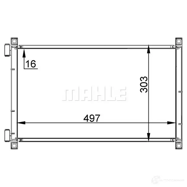Радиатор кондиционера MAHLE ORIGINAL 1437584998 TDVO3 61 AC 238 000S