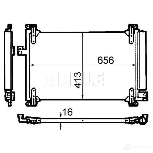 Радиатор кондиционера MAHLE ORIGINAL AC 504 000P L AA3G 1437585012 - Изображение 1
