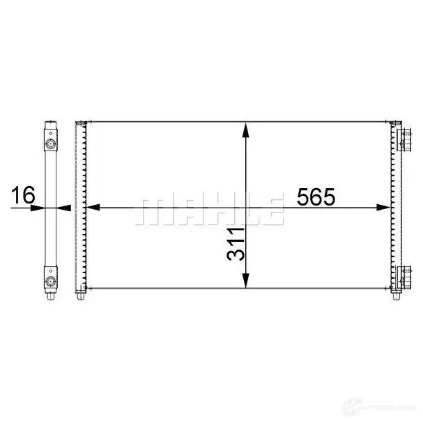 Радиатор кондиционера MAHLE ORIGINAL AC 373 000S 7Z7 9Y 1437577509 изображение 0