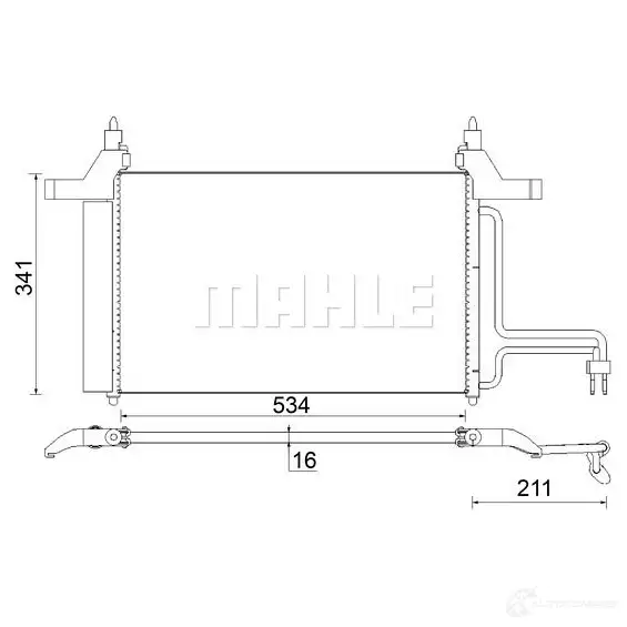 Радиатор кондиционера MAHLE ORIGINAL AC 790 000S 1437577943 V9K OA