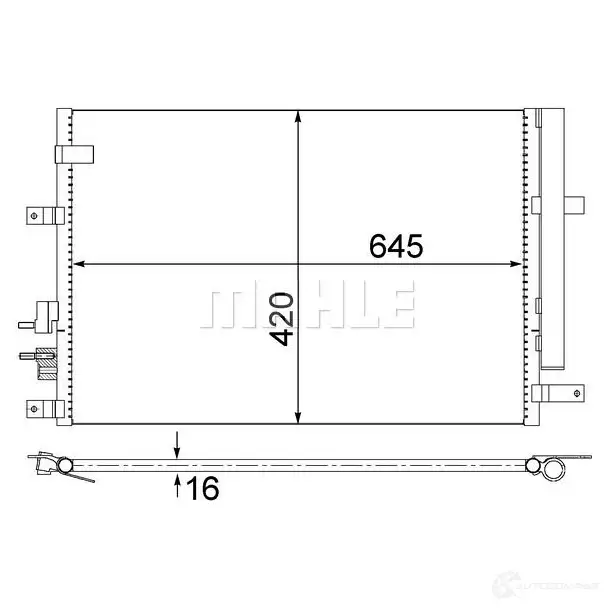 Радиатор кондиционера MAHLE ORIGINAL XC W27L8 1437577987 AC 693 000S - Изображение 1