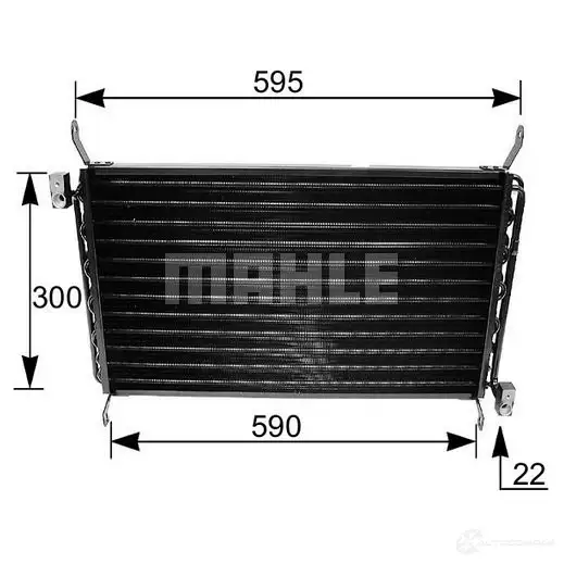Радиатор кондиционера MAHLE ORIGINAL 1437588179 XKJX 95V AC 161 000S изображение 0